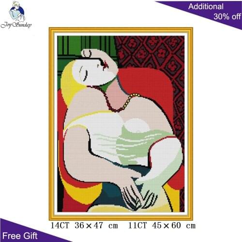 Joy Sunday Picasso Dream RA363 14CT 11CT Counted and Stamped Home Decor Beauty Needlework Embroidery DIY Cross Stitch kits