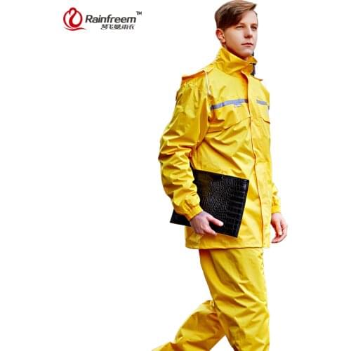 Rainfreem Impermeable Raincoat Women/Men Hood Rain Poncho Waterproof Rain Jacket Pants Suit Rainwear Men Motorcycle Rain Gear