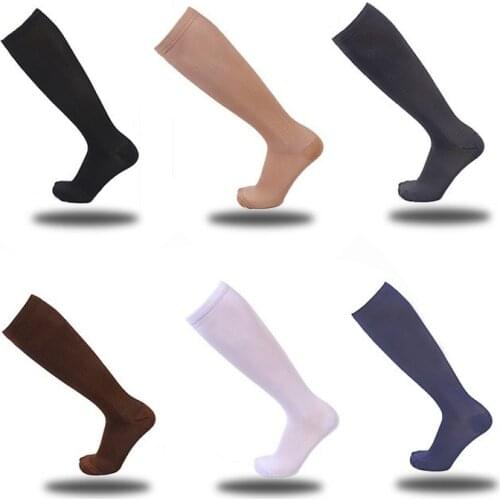 3pcs Pure color long tube compression socks Spring and summer leisure sports shaping compression socks