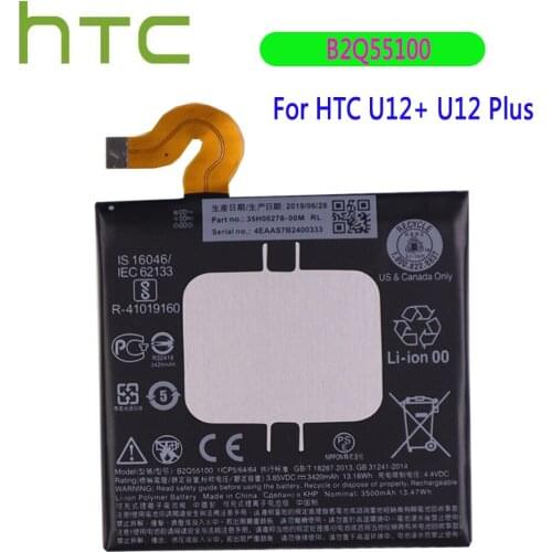 Original 3420mAh Li-ion Polymer Battery B2Q55100 For HTC U12+ U12 Plus Cell phone Battery