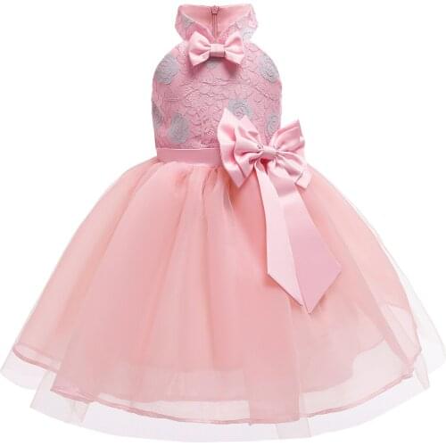 2-10 Years Bow Girls Party Dress Summer Girls Princess Dress Gils Clohting Girls Evening Dress Girls Dresses