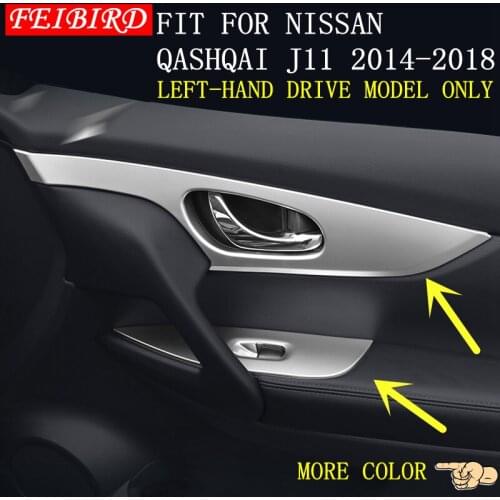 ABS Steering Wheel Button Molding Garnish Cover Trim 2 Pcs / Matte / Carbon Fiber Color For Nissan Qashqai J11 2017 2018