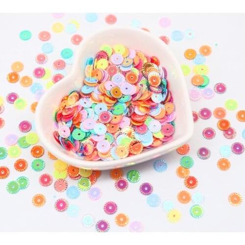 Paillettes 6mm Round Wheel Flower Sequin Gold Plating Loose Sequins Sewing PVC DIY Paillette Available Confetti Spangles