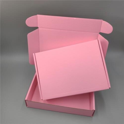 Large pink black blue corrugated gift packaging boxes for clothing scarf cosmetics jewelries mailong boxes