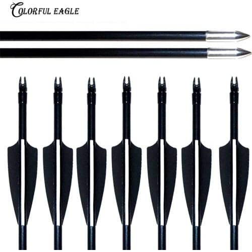 6/12/24pcs 28"29"30"31.5"Fiberglass Arrows Recurve Compound Bow Shooting SportsTarget Fiberglass shaft Outdoor Archery Arrow