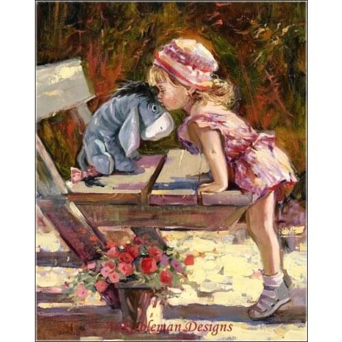 Needlework for embroidery DIY DMC High Quality - Counted Cross Stitch Kits 14 ct Oil painting - A Kiss For My Friend