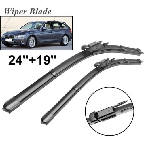 Okowiper RHD & LHD Front Wiper Blades For BMW 3 Series F30 2012 - 2019 Windshield Windscreen Front Window 24"+19"