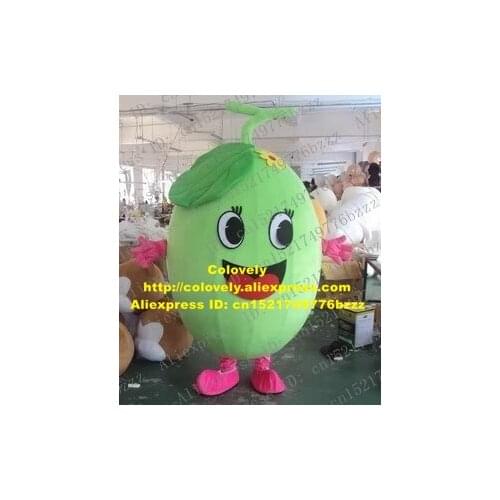 Cute Green Muskmelon Mascot Costume Mascotte Honeydew Casaba Snake Melon Crisp Melon With Small Yellow Flower No.1506 Free Ship