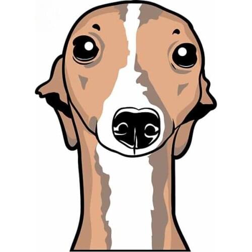 Creative Animal Italian Greyhounds DIY Car Stickers Fashion Waterproof Vinyl Material for JDM SUV RV Decor Fine Decal Kk13*9cm