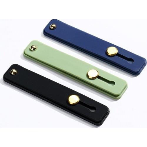 Universal Push Pull Grip Stand Small Candy Color Bracket Finger Ring Holder Wristband Strap Silicone Phone Hand Band Mount Stand