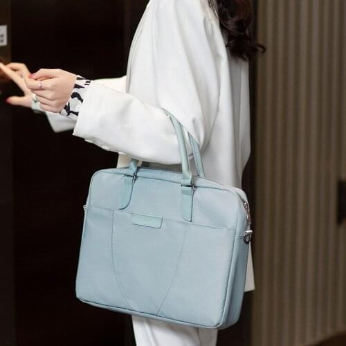 Waterproof Shockproof Briefcases Women Document Workbag Travel Material Laptop Protection Handbag Weekend Shoulder Bag Accessory