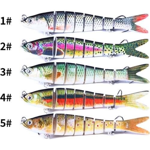 1PC Sinking Wobblers 8 Segments Fishing Lure Multi Jointed Swimbait Hard Bait Fishing Tackle Bass Isca Crankbait