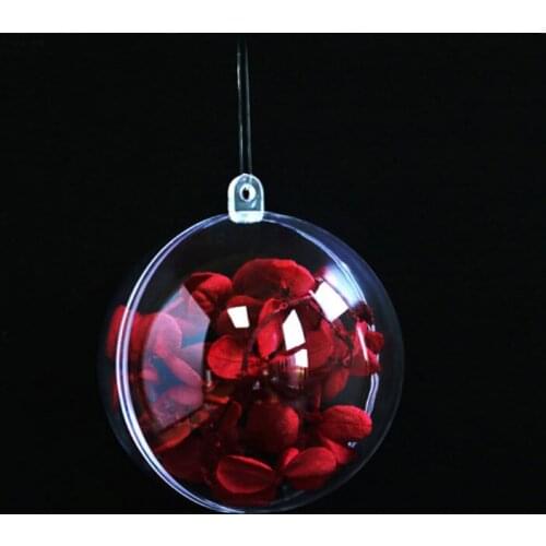 10pcs/lot Plastic Clear Hanging Balls Sphere Baubles Decoration Ornament For DIY Christmas Wedding Birthday Anniversary Party