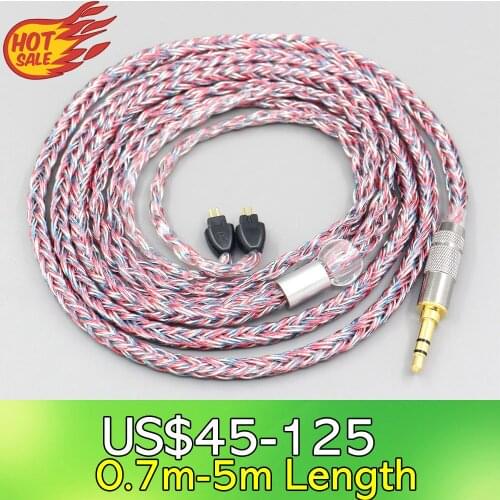 16 Core Silver OCC OFC Mixed Braided Cable For HiFiMan RE2000 Topology Diaphragm Dynamic Driver Earphone LN007562