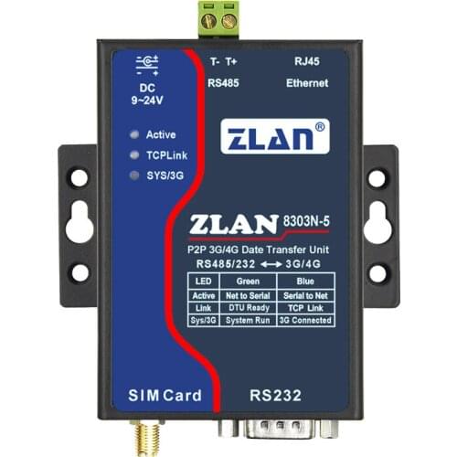 3G 4G serial port server RS232/485 to 3G/4G converter ZLAN8303N-5