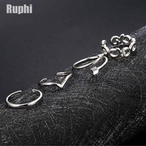 Beauty Open Toe Rings Adjustalbe Foot Knuckle Finger Rings Set Summer Vacation Beach Jewelry for Women Girls Wholesale Gifts 4pc