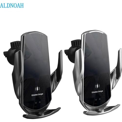 Automatic 15W Qi Car Wireless Charger for iPhone 12 11 XS XR X 8 Samsung S20 S10 Magnetic USB Infrared Sensor Phone Holder Mount