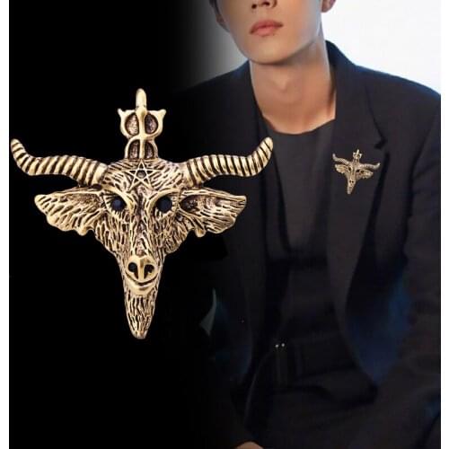 New Retro Animal Lion Head Brooch Fashion Mens Suit Shirt Collar Pin Needle Badge Lapel Pins and Brooches Jewelry Accessories