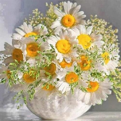 Flower Vase DIY Cross Stitch 11CT Embroidery Kits Craft Needlework Set Printed Canvas Cotton Thread Home Decoration Wholesale