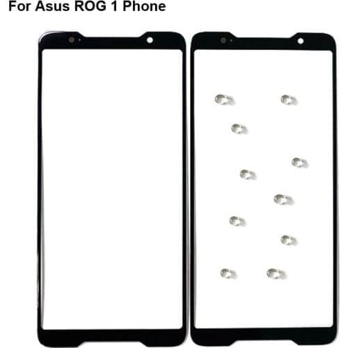 For Asus ROG1 Phone Front LCD Glass Lens touchscreen ZS600KL Z01QD Touch screen Panel Outer Screen Glass without flex