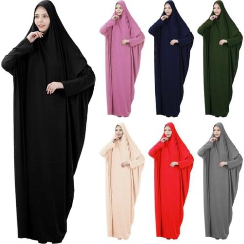 Ramadan Muslim Prayer Garment Dress Women Hijab Burka Long Abaya Islamic Khimar Full Cover Namaz Prayer Musulman Jurken Abayas