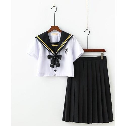 New Arrival Japanese JK Sets School Uniform Cute Girls Embroideried Autumn High School Women Novelty Sailor Suits Uniforms XXL