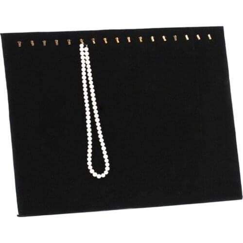 Black Velvet 17 Hook Necklace Jewelry Tray Display Organizer (17 Hook Necklace)