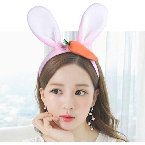 Lovely Carrot Rabbit Ears Cartoon Cloth Headband Cute Women Girls Children Festival Party Hair Accessories Headdress