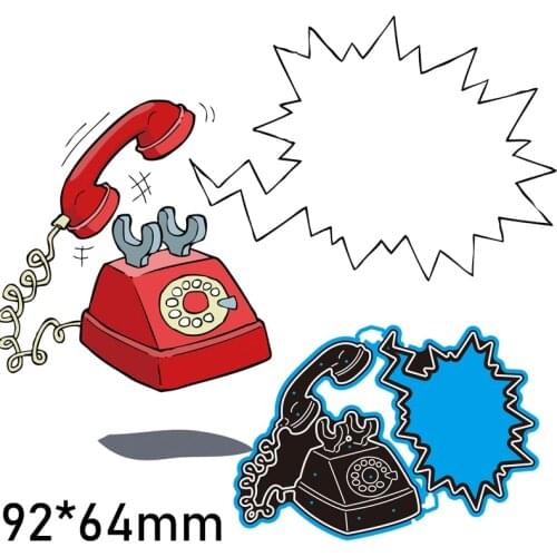 Cutting Dies Emergency Call Stencil Craft for Scrapbook Stamps Dies Embossing Paper Gift Card 92*64mm