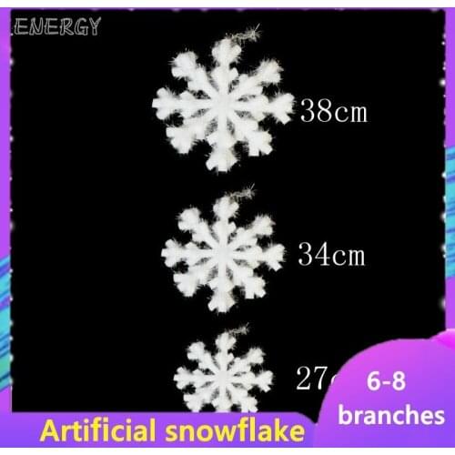 Christmas Decoration Six - Bar Eight- Bar Stereo Snowflake Hanging String Foam Snowflake Christmas Hotel Decorations