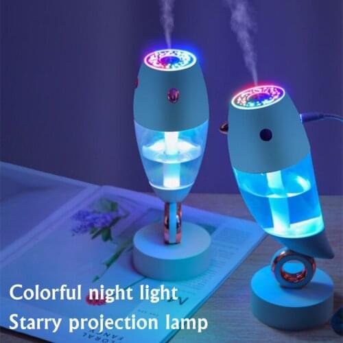 360° Rotated Cute Bird Air Humidifier USB Ultrasonic Cool Mist Maker Fogger with LED Projection Lamp For Home Room Fragrance