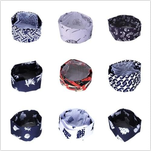 Free Shipping Japanese Restaurant Sushi Bar Chef/Cook Hat, Mesh Top Sushi/Sashimi Cooks Hat, Lucky Designs