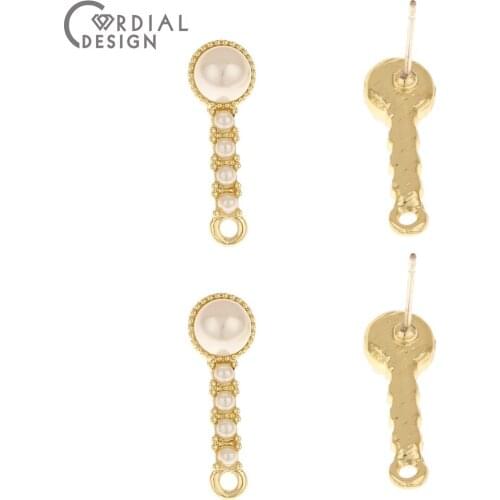 Cordial Design 100Pcs 7*21MM Jewelry Accessories/DIY Making/Earring Stud/Hand Made/Imitation Pearl/Jewelry Findings & Components