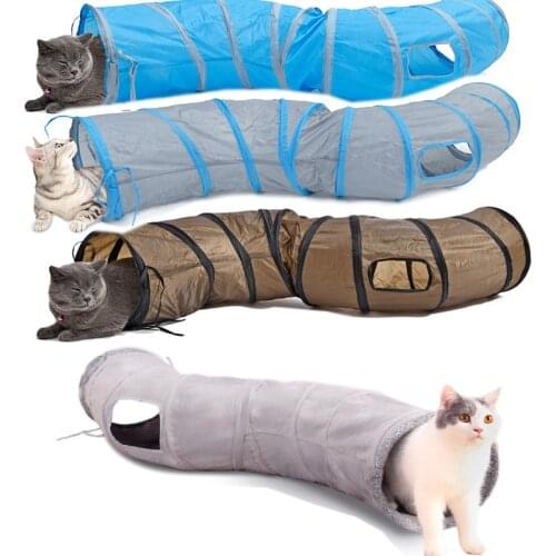 Hihg Quality S shape Pet Funny Toy Foldable Pet Cat Tunnel Play Tubes Balls House Toys Puppy Rabbit Play Dog Tunnel Tube