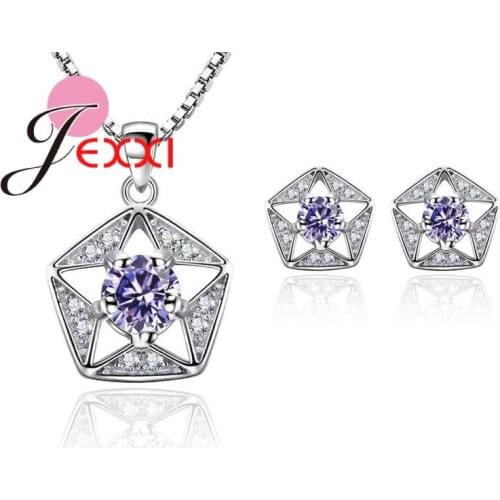 Top Quality Luxury 925 Sterling Silver Engagement Jewelry Sets Cubic Zircon for Women Bridal Wedding Earrings Sets