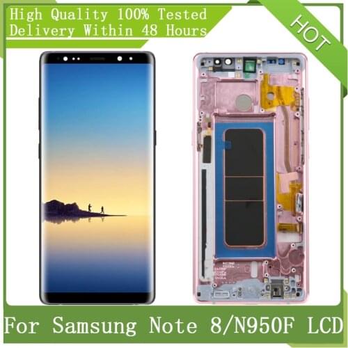 6.3'' SUPER AMOLED LCD For SAMSUNG GALAXY Note8 N950 N950F With Frame LCD Display Touch Screen Digitizer Assembly Replacement