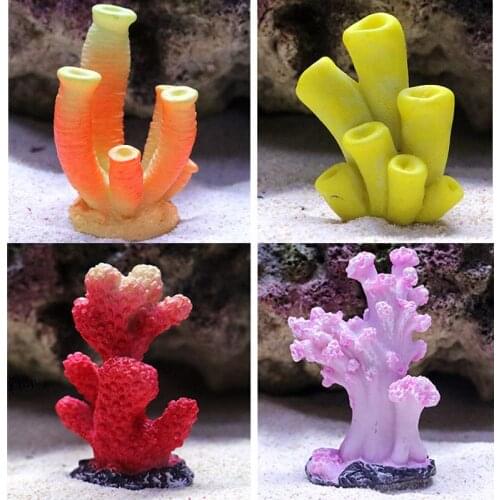 15 styles of artificial colorful resin fish tank coral reef ornaments fish tank coral stone landscaping decoration fish tank
