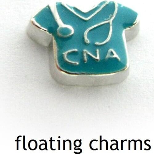 20PCS Silver Blue Clothes Floating Locket Charms Fit Glass Locket DIY Handmade Jewelry Accessories