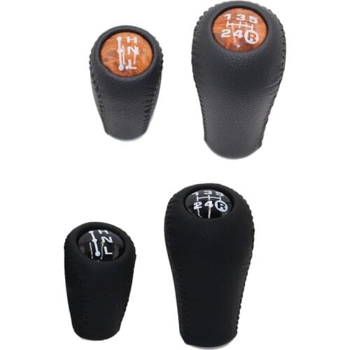 ABS+Leather Car Styling 5 Speed Manual Transmission+Transfer Gear Shift Knob For Toyota Prado LC120 Land Cruiser Prado 03-09