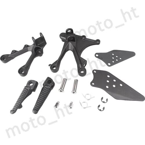 Aluminum Alloy Riders Front Foot Pegs Footrest Brackets for Kawasaki Ninja ZX-6R 2005 2006 2007 2008 Black