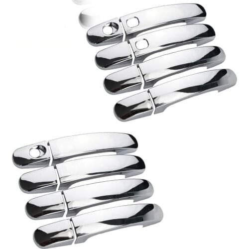 Angryrabbit 8Pcs ABS Chrome Car Door Handle Protection Cover Doors Trim for Ford Focus 2 3 4 MK2 MK3 MK4 Kuga Escape Accessories