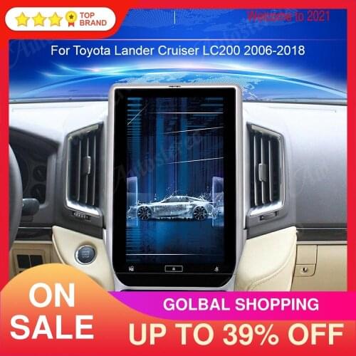 Android 9 PX6 Tesla Style Car GPS Navigation Carplay For TOYOTA LAND CRUISER LC200 2016+ Stereo Multimedia Player Radio Headunit
