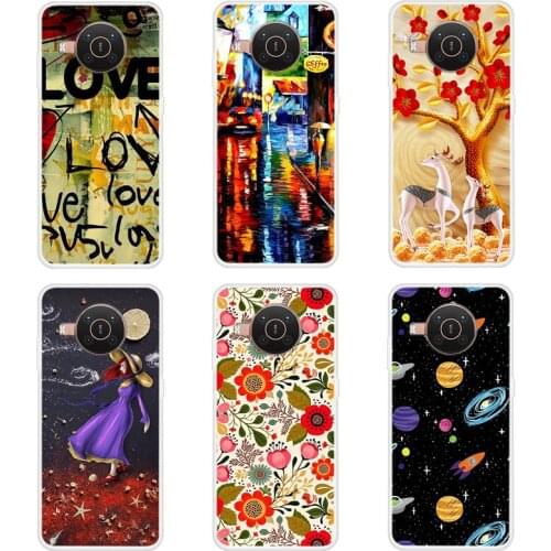 Case For Nokia X20 Phone Cover Back Fitness Silicone Bumper And Softness TPU With Happy Town Series