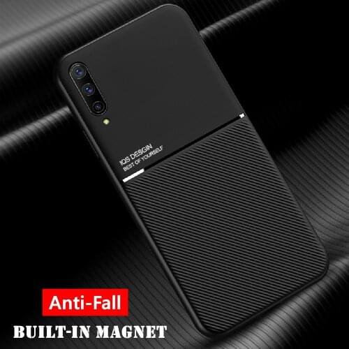 Luxury Silicone Protective Case For Samsung S20 A51 A71 S10e S9 With Magnetic Car Holder Soft Cover For Note 10 9 8 A50 A70 A20