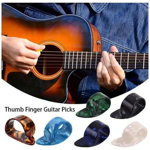 Electric acoustic guitar finger cots picks ukulele strum ring thumb index finger pain prevention finger cot