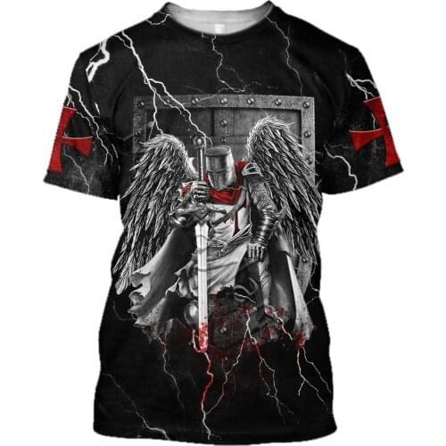 3D New Knights Templar t shirt Military Tshirt Men Women Casual Streetwear Hip Hop Clothes Harajuku Tops Camiseta Hombre AS-993
