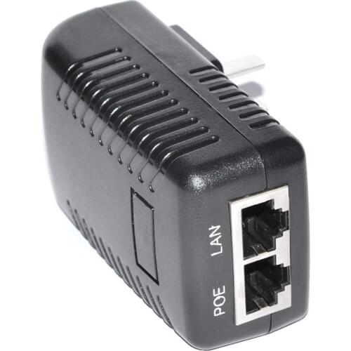 48V 0.5A POE Injector For IP Camera CCTV Security Surveillance PoE Power Supply Ethernet Adapter Phone US EU UK Plug Optional