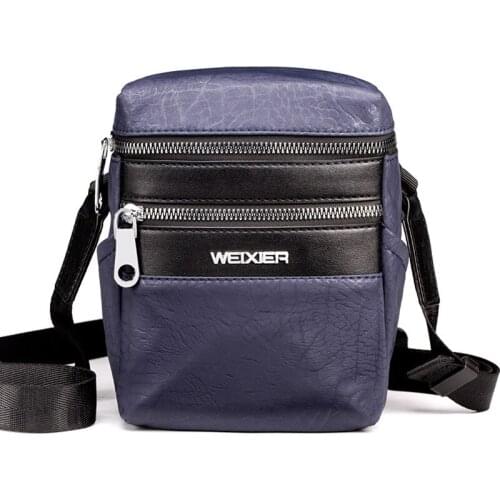 Mens Messenger Bag Casual Small Single Shoulder Bag Zipper Water-Repellent Crossbody Travel Bag