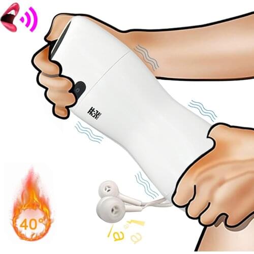 Male Masturbator Vibrator Real Vagina Massage Automatic Sucking Masturbation Cup Sex Toys for Men Heating 7 Speeds