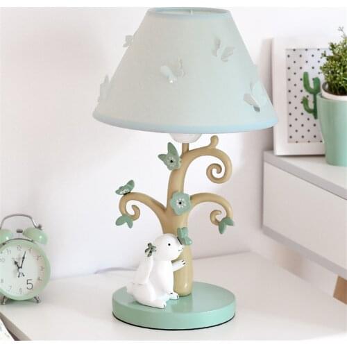 Cartoon Rabbit Table Lights Girl Bedroom Bedside Princess Room Living Room Study Cloakroom Clothing Store Home Decor Table Lamps